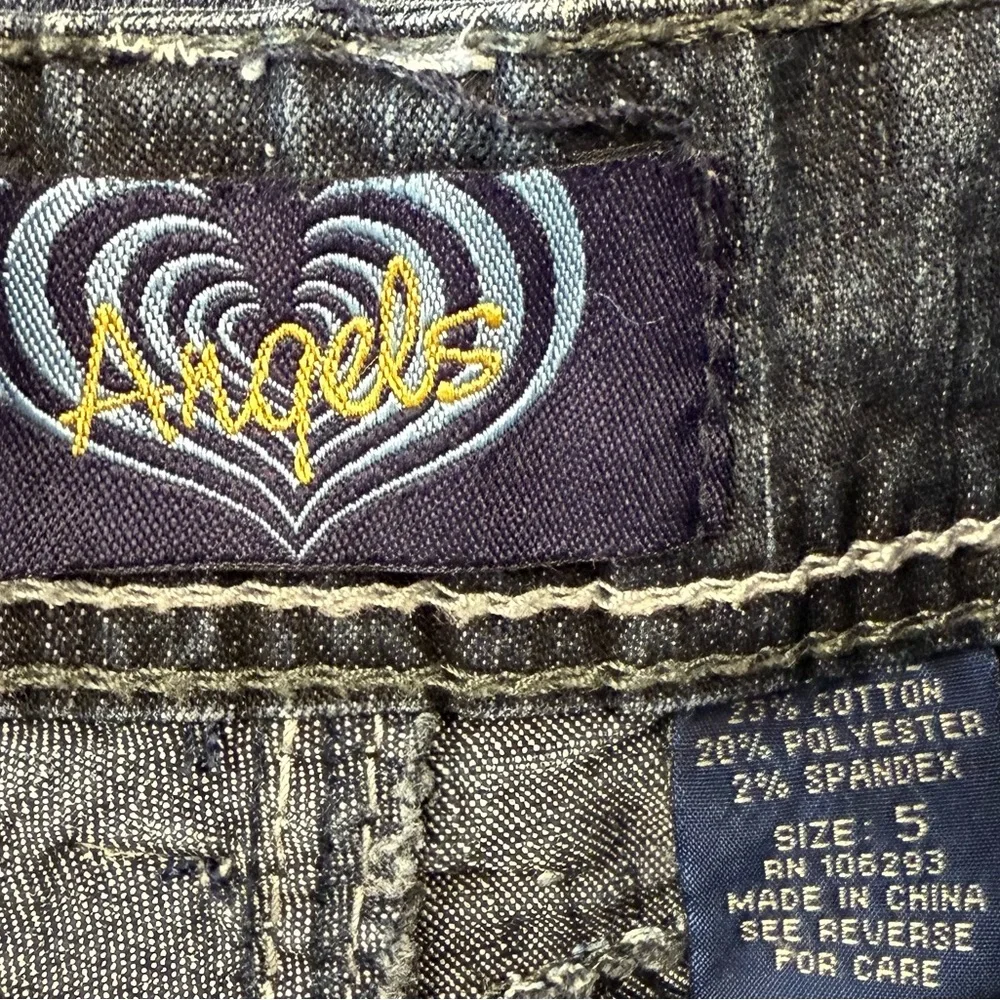 Angels Women's Dark Blue Denim Shorts - Picture 5 of 5
